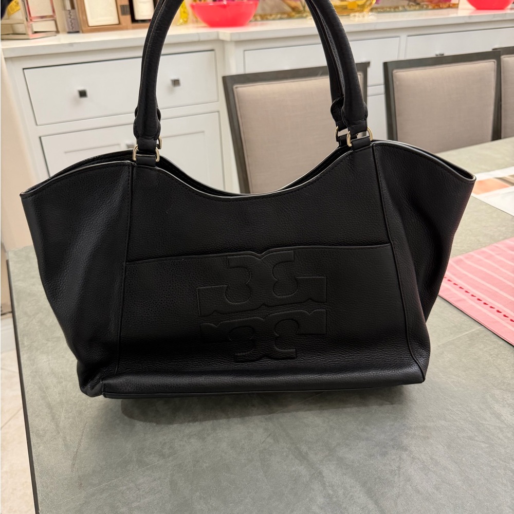 Tory Burch Black Leather Tote
